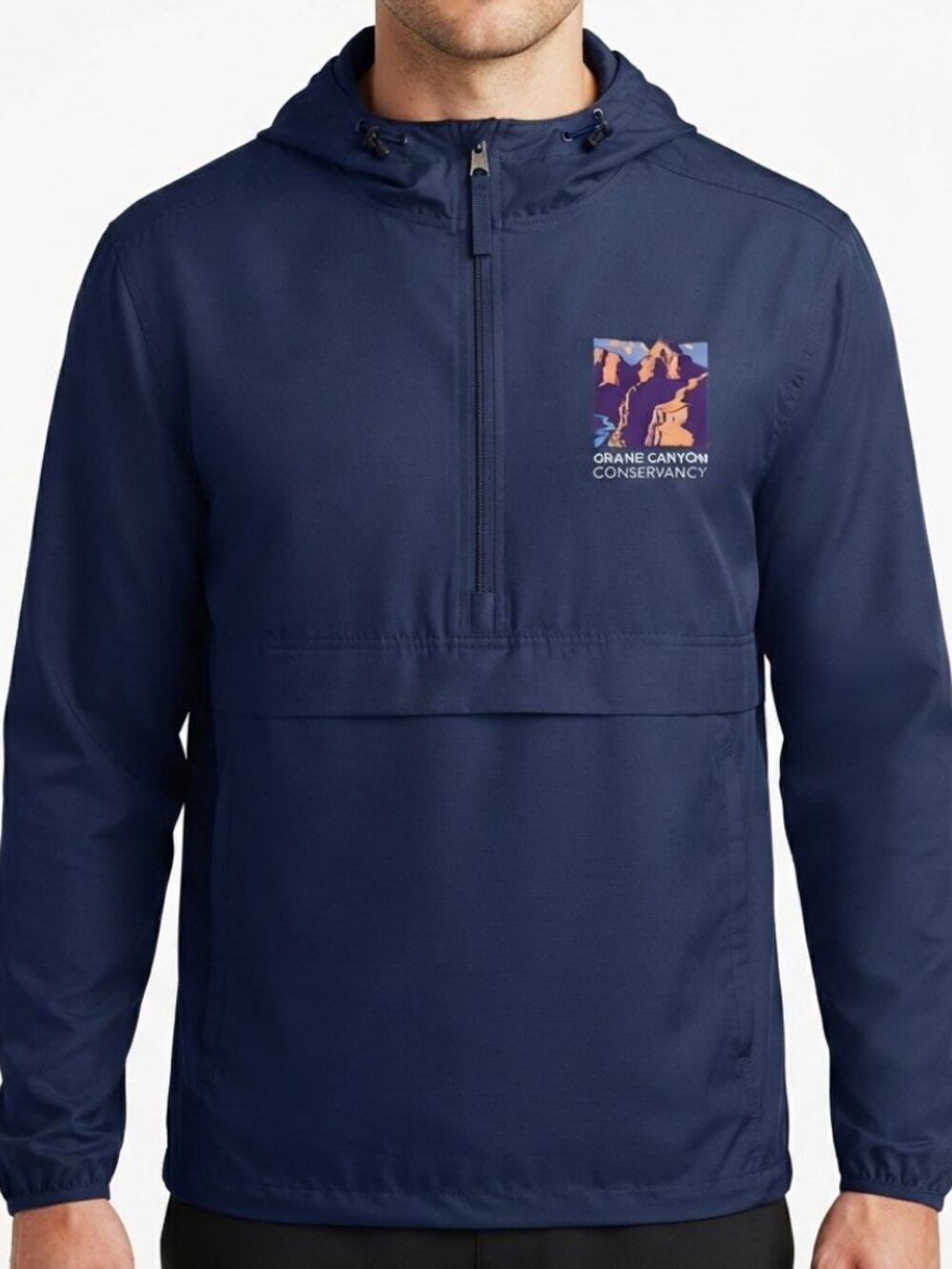 Grand Canyon Oficial Merch-Men's Navy Lightweight Windbreaker Jacket-Size S